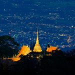 Temple in Thailand. Thai architecture building. Famous tourist attraction landmark.